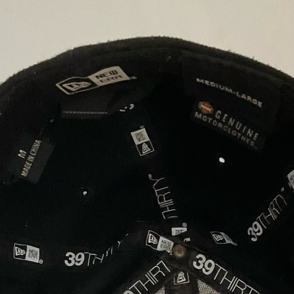 New Era Harley-Davidson Men’s Classic Logo Patch 39THIRTY Brown Ballcap Hat - Picture 2 of 12